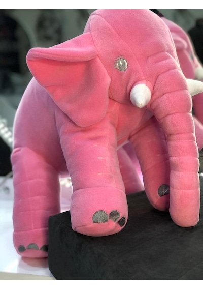 Pembe Peluş Fil Büyük Boy Yumuşak Uyku Oyun Arkadaşım 60 Cm 1. Sınıf Kalite Genel