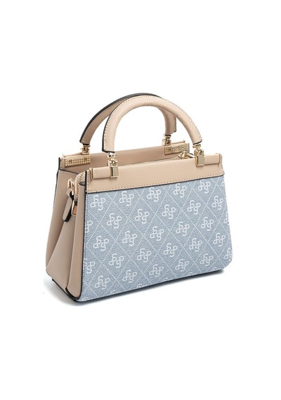 Silver Polo Sp1193 Kadın El Çantası Monogram Mavi-ten