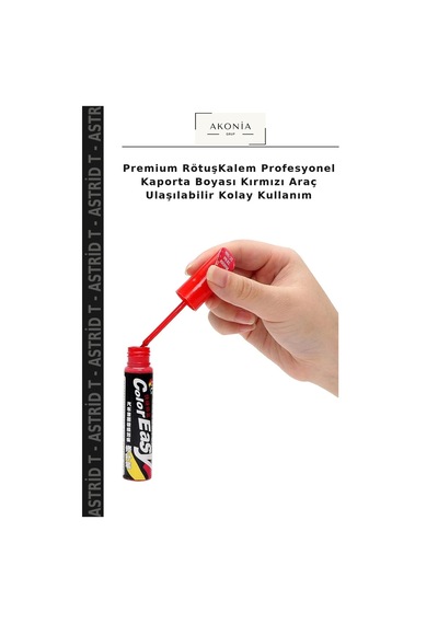 Premium Rötuşkalem Profesyonel Kaporta Boyası Kırmızı Araç Ulaşılabilir Kolay Kullanım