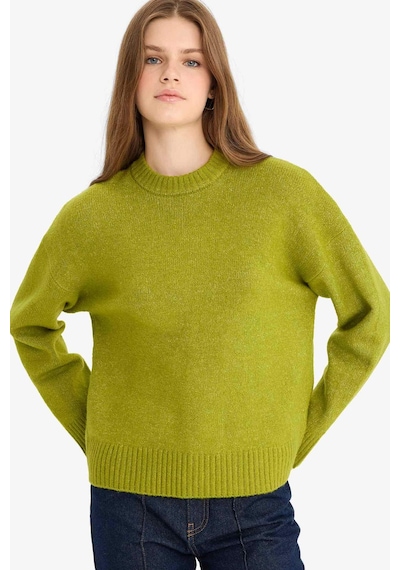 Defacto Oversize Geniş Kalıp Bisiklet Yaka Kazak R6044az25wngn311 Yeşil-gn311 Defacto Oversize Geniş Kalıp Bisiklet Yaka Kazak R6044az25wngn311 Yeşil-gn311