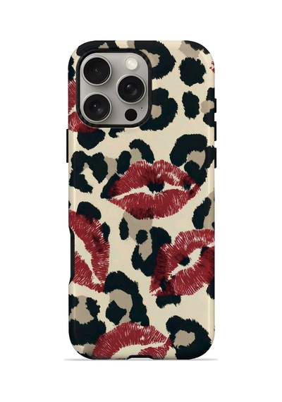 Velvoria Valestra Leopar Ruj İzleri Apple Apple iPhone Uyumlu 16 Pro Max Magsafe Koruma Kılıfı Valestra Magline - Leopar Ruj İzleri