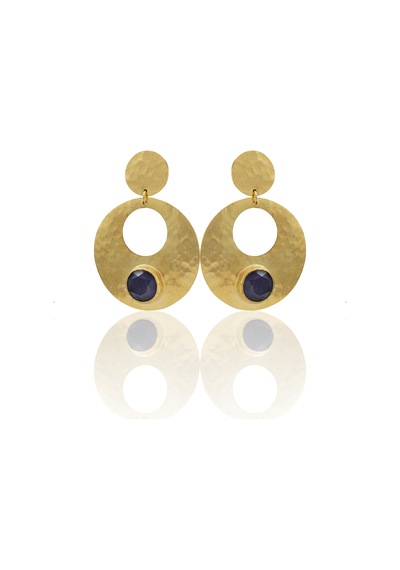 Kadir Jewellery 22 Ayar Altın Kaplama Vintage Küpe -el İşçiliği Ve Hipoalerjenik Küpe Mor 06668374