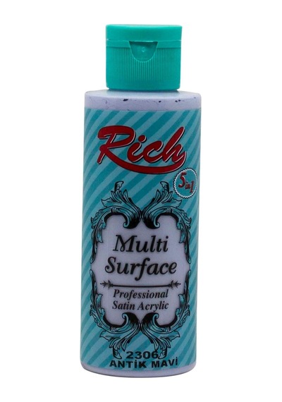 Rich Multi Surface Her Yüzey İçin Akrilik Boya 120 Cc. 2306 Antik Mavi Renk
