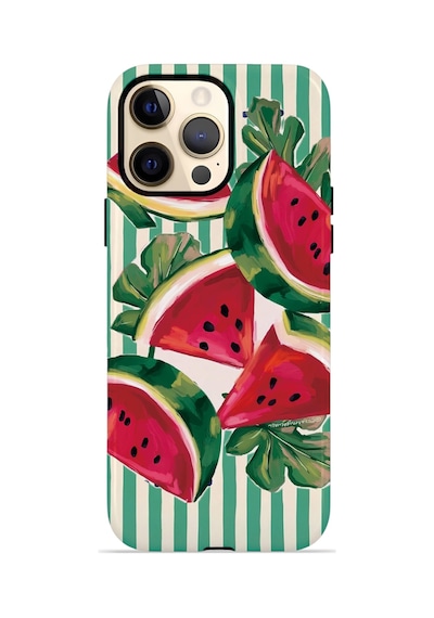 Apple iPhone Uyumlu 12 Pro Max Vorian Çift Katmanlı Kılıf Watermelon Cabana