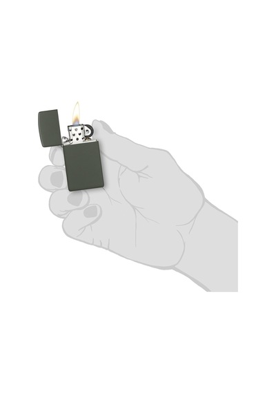 Zippo 1627 Slim Green Matte Çakmak - 1627-108598