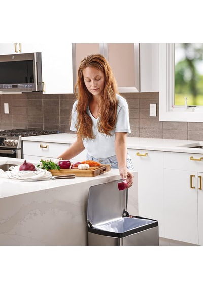 Özel Kesim Çöp Torbaları - Simplehuman X Code K Uyumlu 50 Adet Beyaz İpli Çöp Torbaları 10 Galon / 38 Liter 62 Cm X 71 Cm