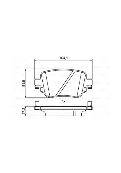 BOSCH 986494797 Fren Balatası Caddy Octavia A1 Arka 15-