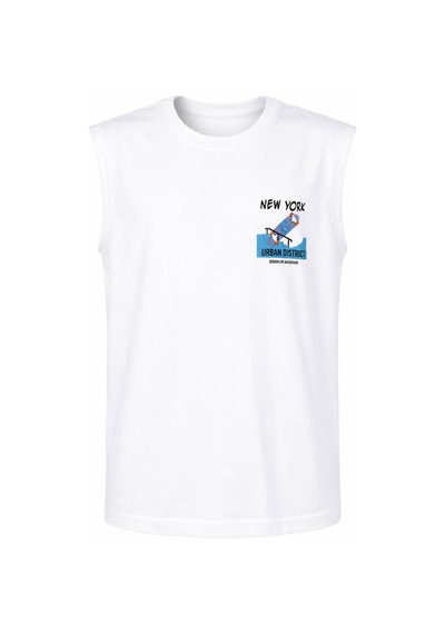 Trender 8045 New York Baskı Beyaz Erkek Çocuk Atlet 26yss2000044