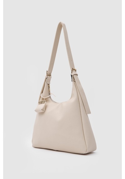 Shule Bags Guts Charmlı Salaş Omuz Çantası Krem