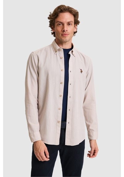 U.s. Polo Assn. Erkek Taş Gömlek Basic 50322343-vr049 Taş Rengi