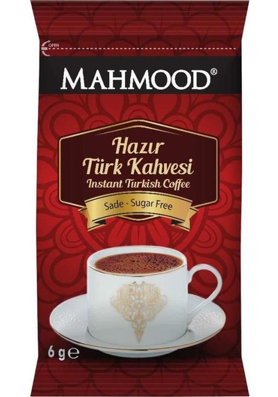 Mahmood Coffee Hazır Türk Kahvesi Sade 12 x 6 gr Hazır Kahve