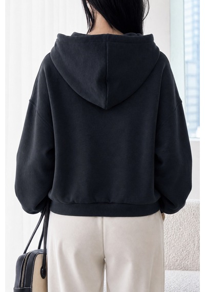 Cool Tarz Kadın Oversize Hoodie Sweatshirt Kapüşonlu Kanguru Cepli Lacivert Lacivert