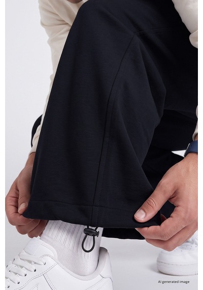 TOMMYLIFE Lacivert Lastikli Erkek Baggy Eşofman Alt - 82200