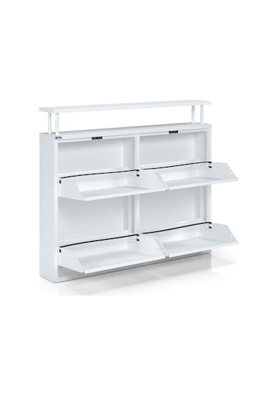 Ceha Tablalı 4'lü Metal Ayakkabılık Kar Beyaz - K.AYK-2.4/B/P 9003 Ceha Tablalı 4'lü Metal Ayakkabılık Kar Beyaz - K.AYK-2.4/B/P 9003