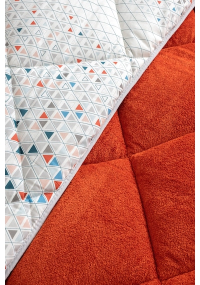 Evoria Battal Boy Lüx Wellsoft Yorgan Çift Taraflı - 2 Adet Yastık Kılıflı Yorgan Seti 215x235 Cm Turuncu