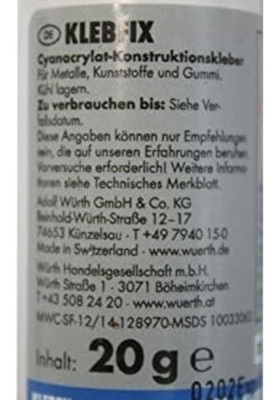 Klebfix Hızlı Yapıştırıcı 20 G