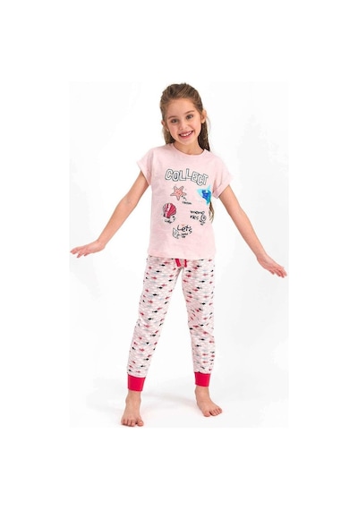 Roly Poly 2460 Kız Çocuk Garson Collect Somon Kısa Kol Pijama Tak