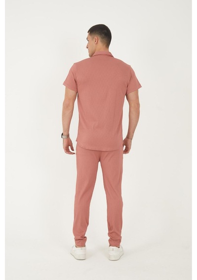 Mfz Giyim Gül Kurusu Renk Ottoman Kumaş Slim Fit Erkek Pantolon - Gömlek Alt Üst Takım Mfz Giyim Gül Kurusu Renk Ottoman Kumaş Slim Fit Erkek Pantolon - Gömlek Alt Üst Takım