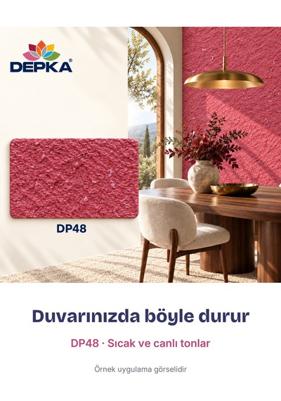 Depka Pamuk Sıva Dp48 2 Kg 7-8 M² İpek Sıva Alternatifi Isı Ve Ses Yalıtımlı Dekoratif Sıva