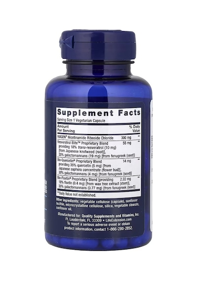 Nad+ Cell Regenerator And Resveratrol Elite Defense Against Cellular Aging Veg. Capsules