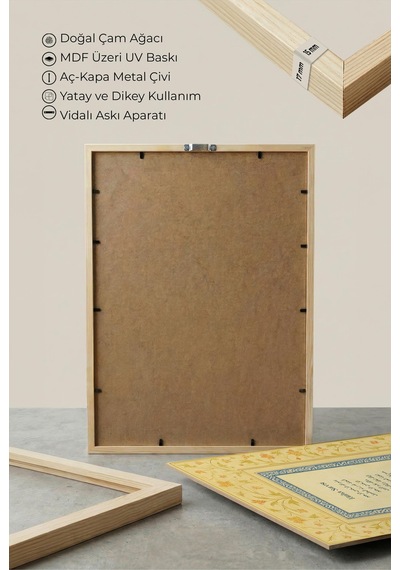 2 Adet Siyah Ahşap Çerçeveli Minimalist Ve Karanlık Doğa Temalı Vintage Tablo