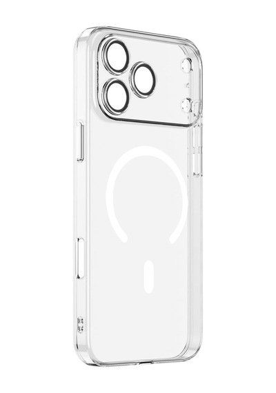 Apple Uyumlu iPhone 17 Pro Max Magsafe Özellikli Kamera Lens Korumalı Sert Fox Kılıf Şeffaf