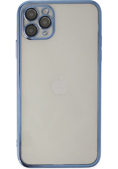 Apple Uyumlu iPhone 11 Pro Kılıf Kamera Korumalı Lensli Silikon Açık Mavi\