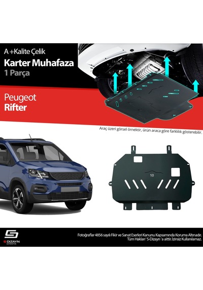 S-dizayn Peugeot Partner Rifter Çelik Karter Muhafaza 2019 Üzeri A+ Kalite