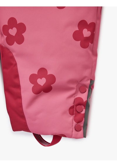 Koton Uzun Kollu Çiçekli Fermuarlı Kapşonlu Kar Tulumu Pembe Desenli 6wmg00013aw Pembe