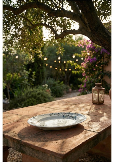 Silent Bloom Porselen Kayık Tabak - 30 Cm Renkli