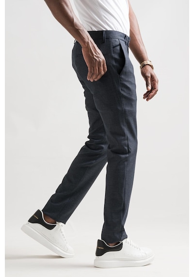 Ecer Slimfit Bitik Kareli Boru Paça Kışlık Erkek Kumaş Pantolon 001