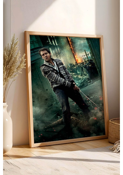 Neville Longbottom Gryffindor Kılıcı Çerçeveli Tablo - Lüks Harry Potter Kahramanlık Porteri Dekor Kayın Neville Longbottom Gryffindor Kılıcı Çerçeveli Tablo - Lüks Harry Potter Kahramanlık Porteri Dekor Kayın