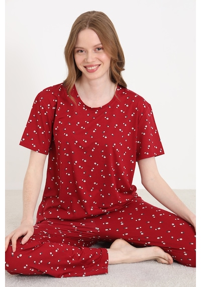 Elitol Bamboo Örme Desenli Kadın Pijama Takımı Desenli-5