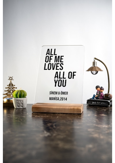 All Of Me Loves Tarih Masa Ev Dekor Dekoratif Ahşap Obje