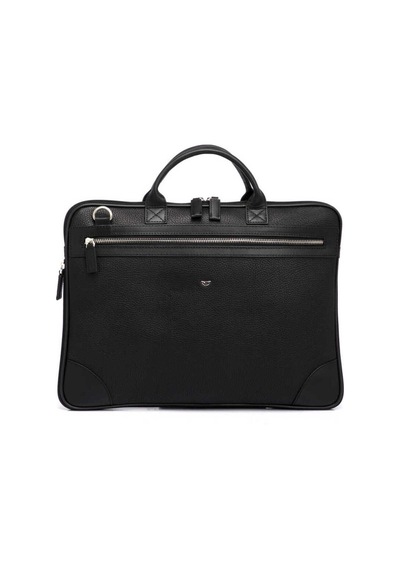 Siyah Hakiki Deri Erkek Laptop Çantası - S1lc00021111-d68-119446 Siyah