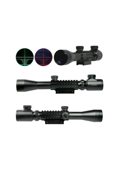 3-9x40 Zoomlu Keskin Nişancı Dürbünü Kızaklı Çok Renkli
