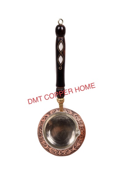Dmt Home Gaziantep Bakırdan El Ağır İşlemeli Sedef Kulplu Türk Kahve Cezvesi Kalay Kaplama 3'lü Seti