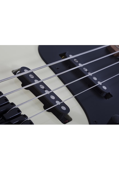 Schecter J-4 Sixx Bas Gitar Worn Ivory