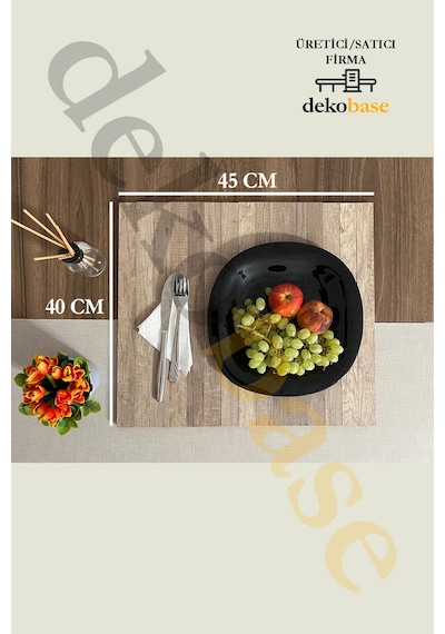 Atlantik Çam 4 Adet Çok Amaçlı Koltuk Kenar Sehpası, Supla, Yemek Servis Altlığı Atlantik Çam
