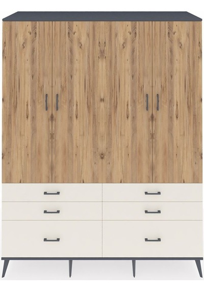 Kronos Gardrop 8 Raflı 6 Çekmeceli 4 Kapaklı 176x59x221 Antrasit-çam/aytaşı Çam/aytaşı Kronos Gardrop 8 Raflı 6 Çekmeceli 4 Kapaklı 176x59x221 Antrasit-çam/aytaşı Çam/aytaşı