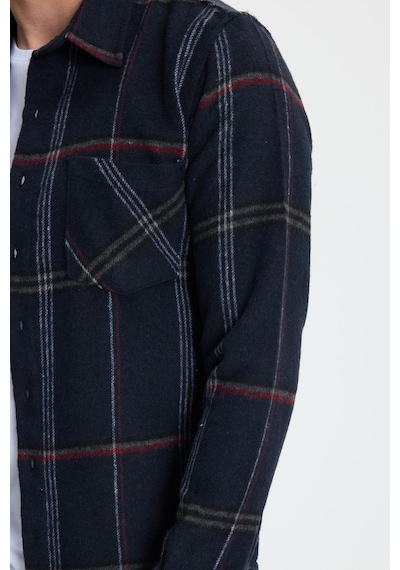 Tudors Erkek Slim Fit Dar Kesim Kareli Cepli Siyah Oduncu Gömlek-41791 Çok Renkli Tudors Erkek Slim Fit Dar Kesim Kareli Cepli Siyah Oduncu Gömlek-41791 Çok Renkli