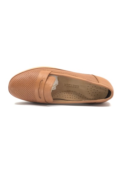 Greyder 59016 Zn Deri Dolgu Topuk Comfort Casual Kadın Ayakkabı Taba