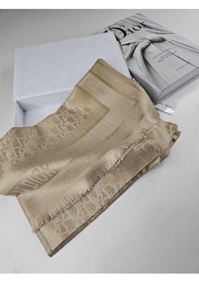 Cd Desen Kaşmir İpek Şal Silk Scarfs Hijab İthal Ürün Gold