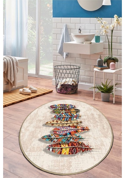 Chilai Home Rovny Çap 140x140 Cm Banyo Halısı Djt Renkli