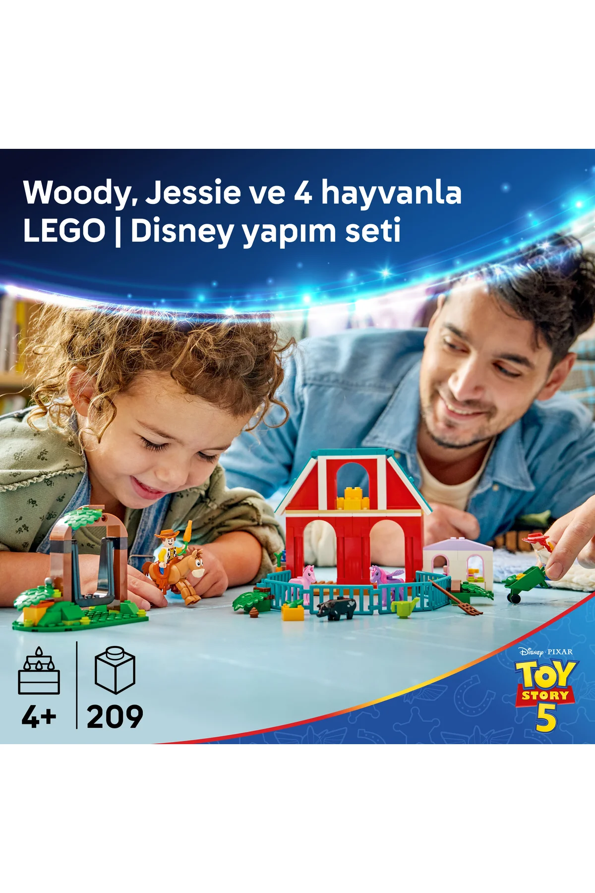 LEGO® ǀ Disney ve Pixar Oyuncak Hikayesi 5 Blaze’in At Çiftliği 43304 - 4 Yaş ve Üzeri Çocuklar için Yaratıcı Oyuncak Yapım Seti (209 Parça)