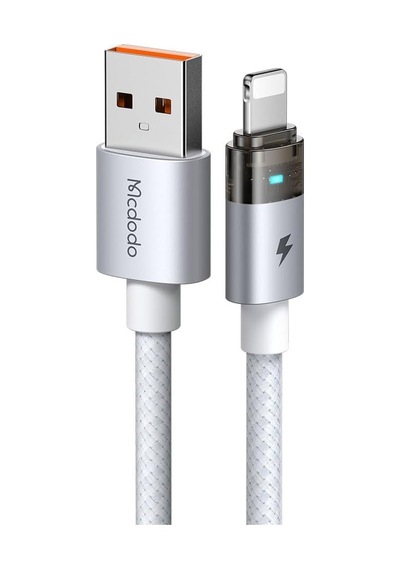 Ca-6912 30w Gösterge Işıklı Usb-a To Lightning Şarj Ve Data Kablosu 1.2m - Beyaz