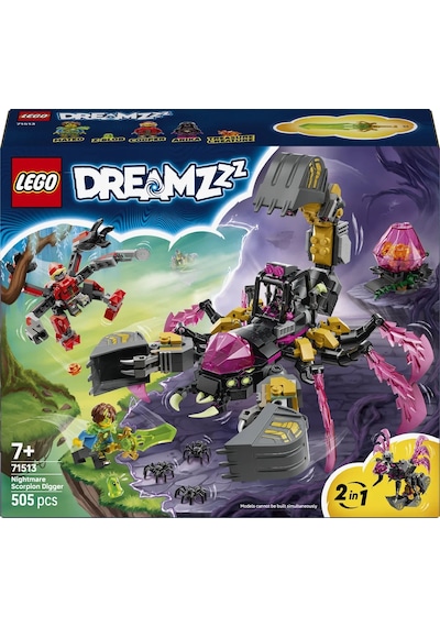 LEGO® DREAMZzz™ Kabus Akrep Kazıcı 71513 – 7 Yaş ve Üzeri Çocuklar için 3 Minifigür İçeren Yaratıcı Oyuncak Yapım Seti (505 Parça)