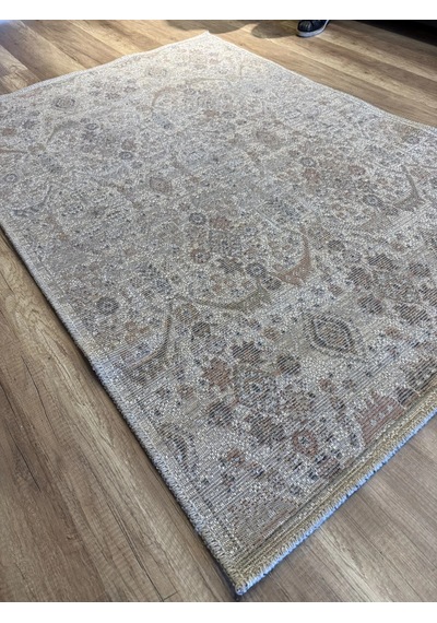 Luxess Halı Alpaca 1193 Bej Eskitme Desenli Makine Halısı Çok Renkli