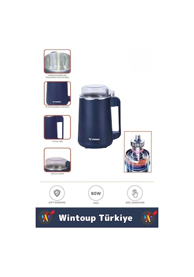 Premium Ergonomik Tutma Saplı Yüksek Kaliteli Çelik Baharat Kahve Kuruyemiş Öğütücü Değirmen 500 Ml Çok Renkli