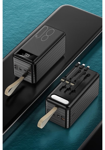 Torima TRM-1080 80000 mAh Ledli 4 Çıkışlı Taşınabilir Hızlı Şarj Dijital Göstergeli Powerbank Siyah